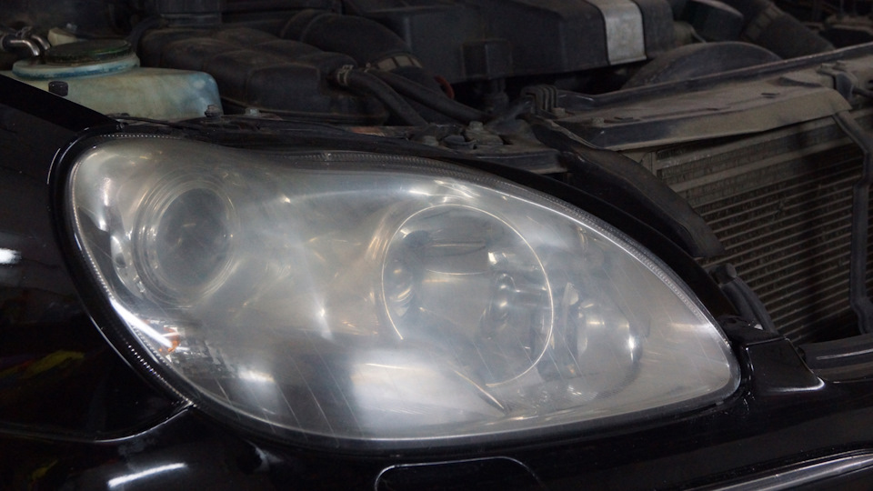 Восстановление прозрачности фар — Mercedes-Benz S-Class (W220), 3,7 л ...