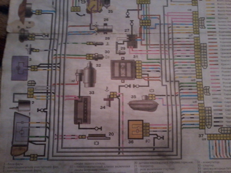 схема проводки ваз 2108 карбюратор
