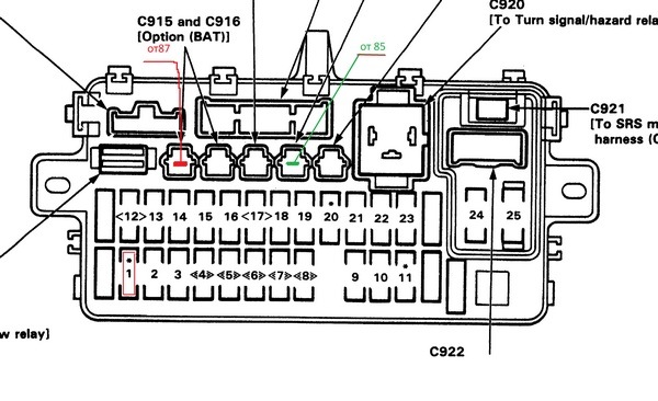 1993 honda civic fuse diagram