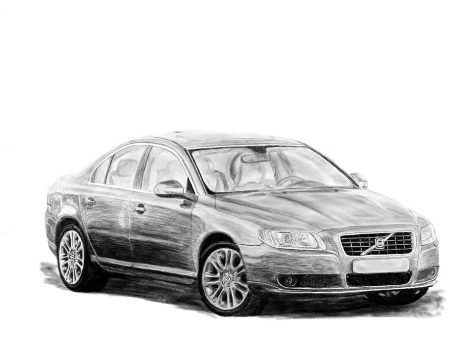 Рисунки s. Рисунок Volvo s80. Volvo s80 карандашом. Рисунок Вольво s40. Вольво s60 рисунок.