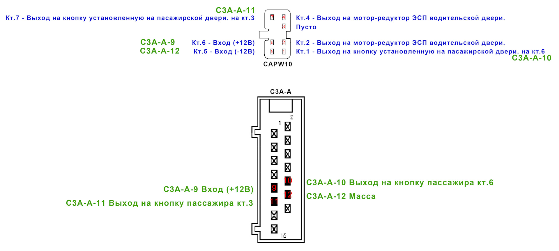 Цветная схема подключения заднего фонаря форд транзит 2019