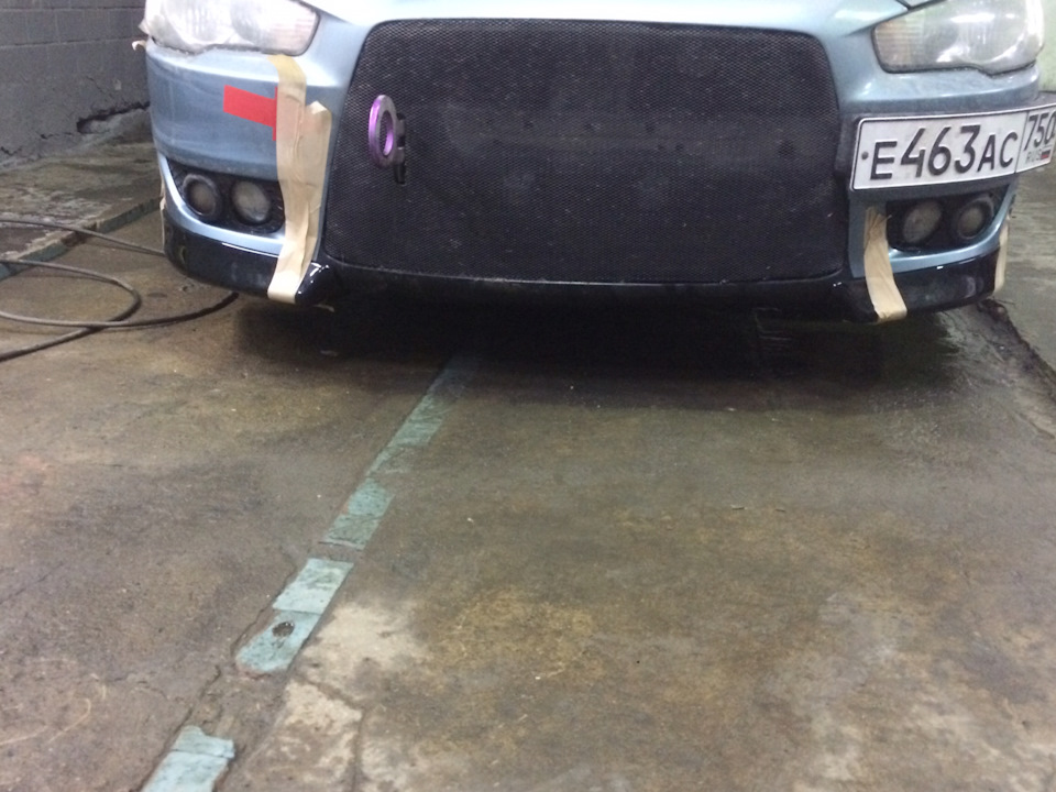 Клыки на передний бампер — Mitsubishi Lancer Sportback, 1,8 л, 2010 ...