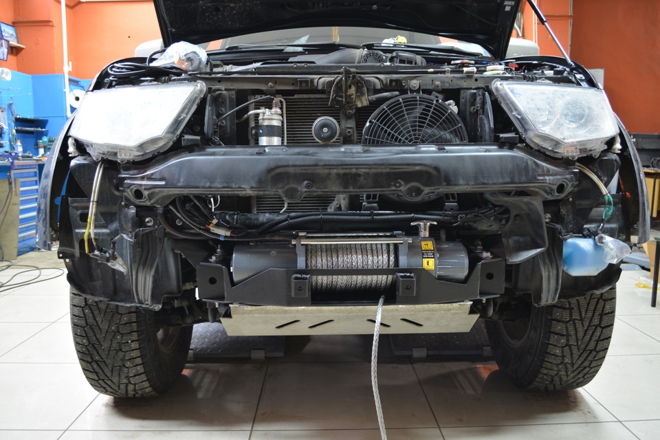 Как снять передний бампер паджеро 2 Лебедка в штатный бампер Pajero Sport II. (фото) - PS Tuning на DRIVE2
