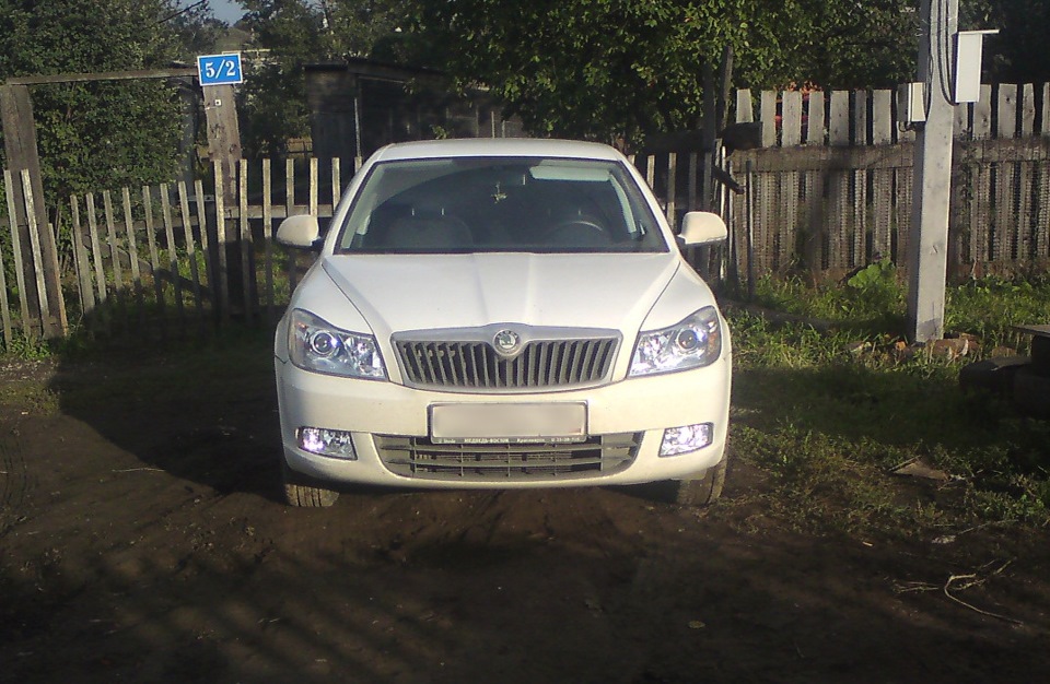 Замена ламп в ДХО… — Skoda Octavia A5 Mk2, 1,6 л, 2011 года ...