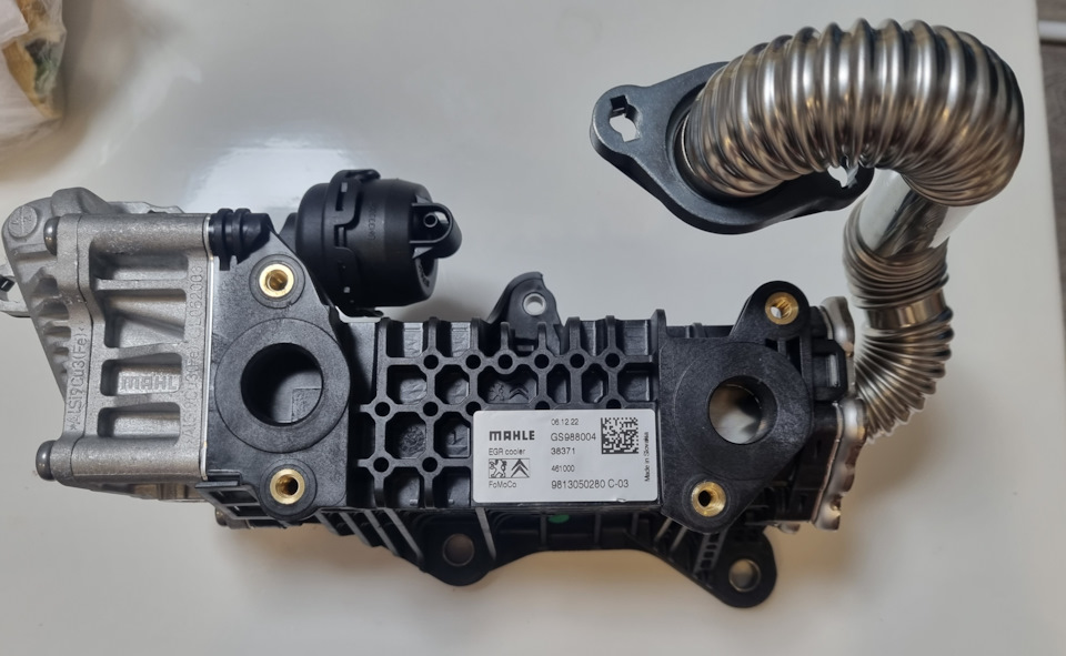 Теплообменник (радиатор) EGR на Peugeot 308 SW (2G), Peugeot 3008 (2G ...