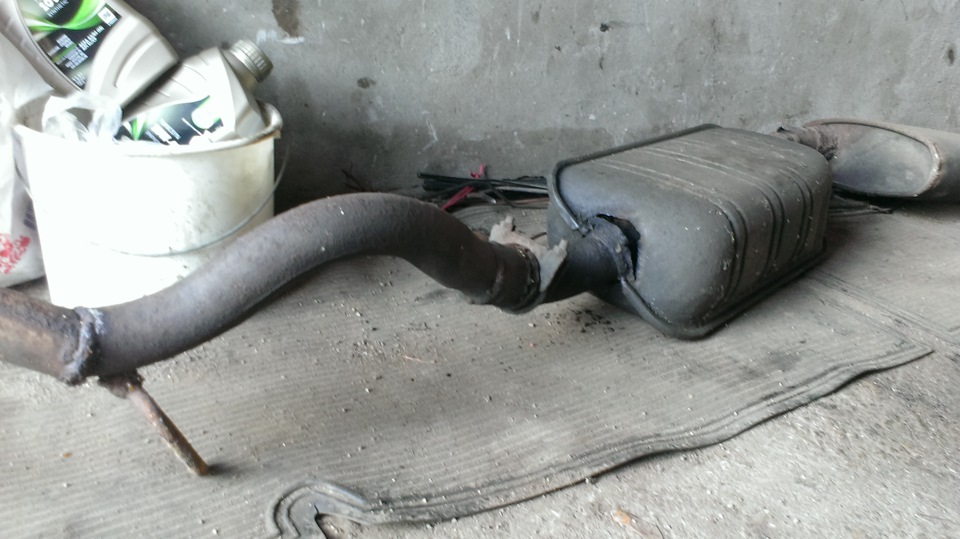 Новый глушитель — Opel Calibra, 2 л, 1992 года | запчасти | DRIVE2