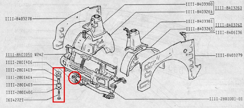 Схема передней подвески ваз 1111