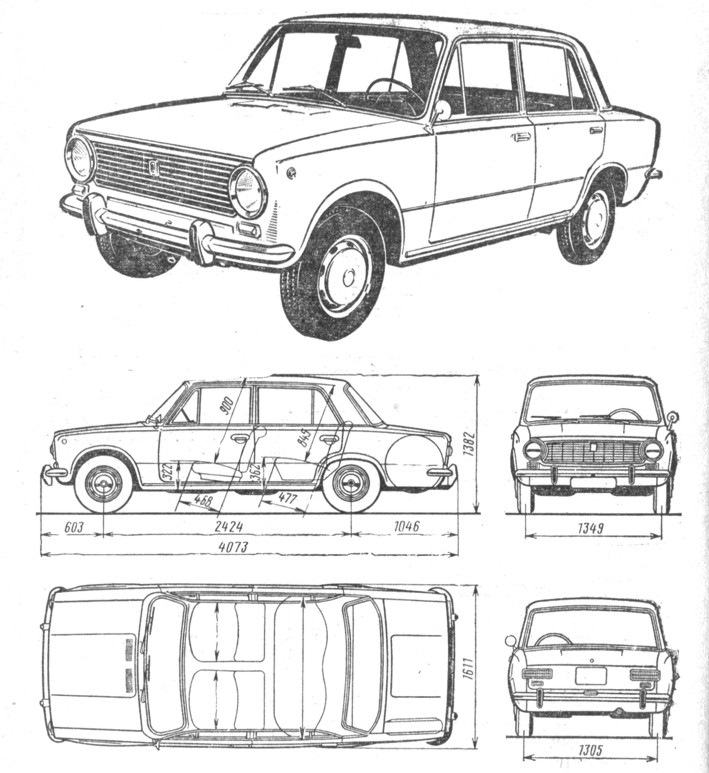 Чертежи ваз 2102