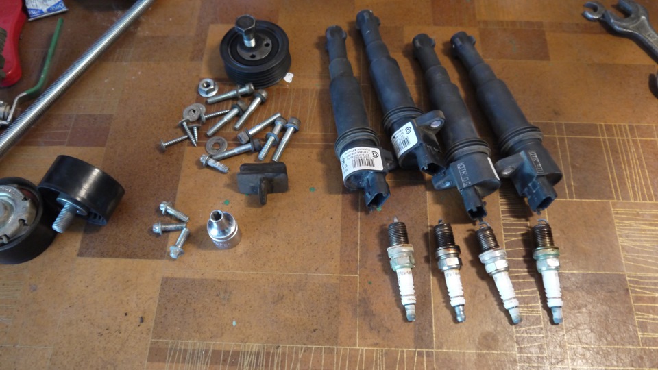 Ревизия ГРМ, помпы, натяжного ролика генератора, свечей и катушек ...