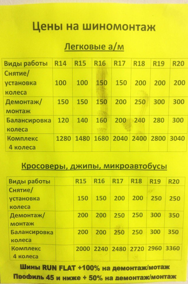 Прейскурант шиномонтажа 2023. Расценки шиномонтажа. Прайс шиномонтаж.