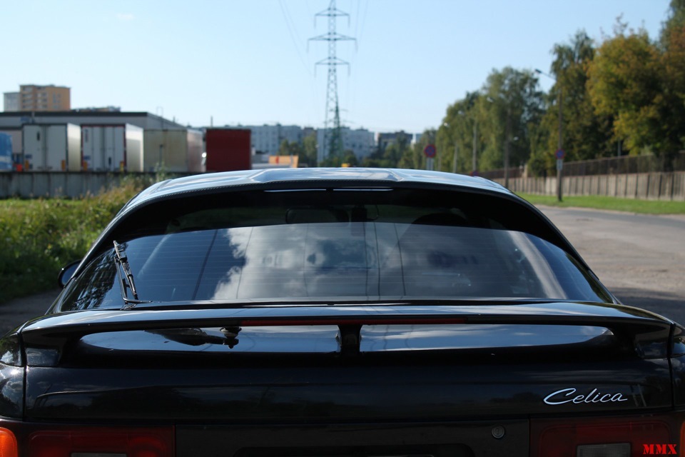Карбоновый спойлер в лаке. — Toyota Celica (180), 2 л, 1991 года ...