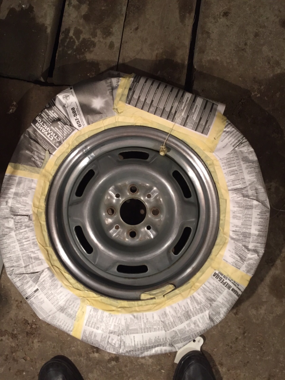 Покраска железных дисков самостоятельно. — Lada 2114, 1,5 л, 2004 года ...