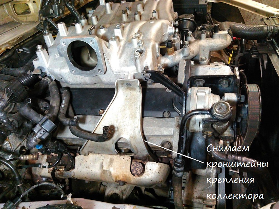 Как снять двигатель киа соренто Снимаем впускной коллектор - KIA Sorento (1G), 3,5 л, 2005 года своими руками DR