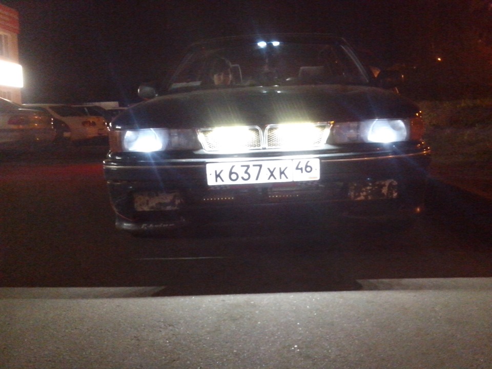 Подсветка радиаторной решетки. Часть 2. — Mitsubishi Galant (6G), 2 л ...