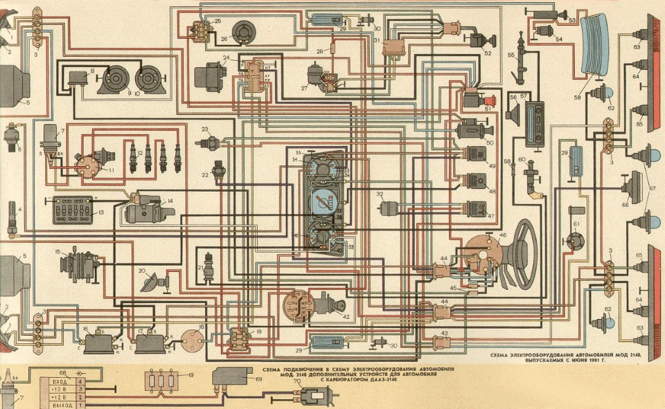 Схема подключения бсз москвич 2140