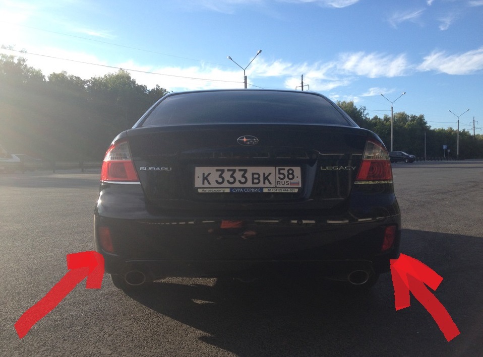 Задний противотуманный фонарь — Subaru Legacy (BL/BP), 2 л, 2008 года ...