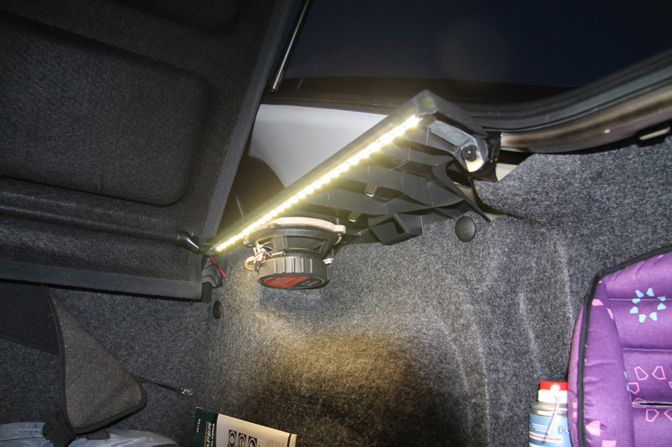 руки не для скуки или инсталляция светодиодной подсветки в багажнике ...
