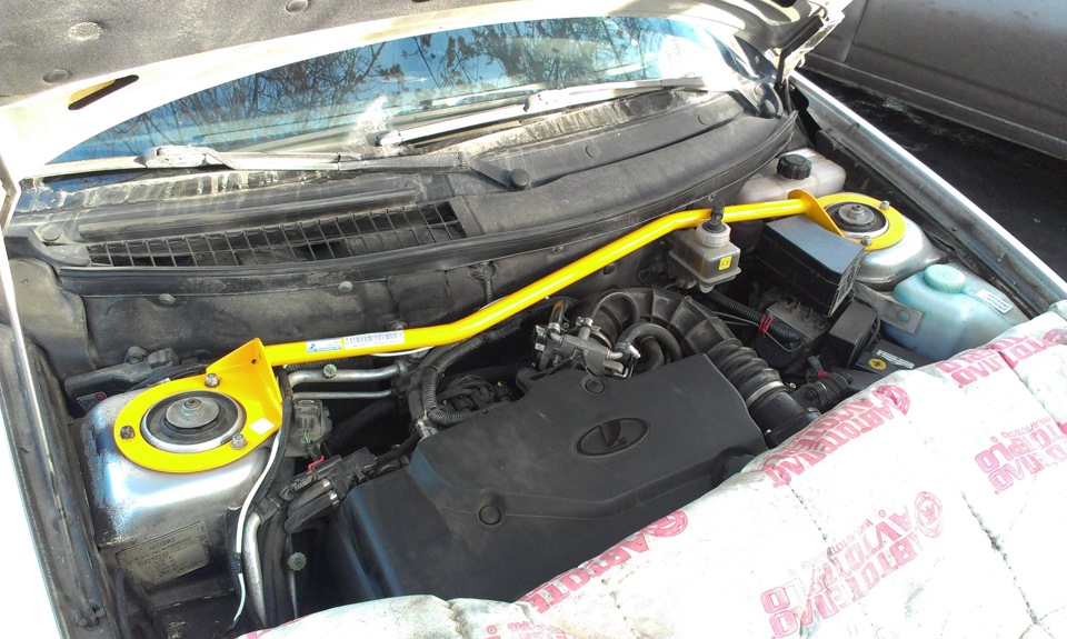 Стойки в черный мат и БК Штат к ГБО — Lada Приора хэтчбек, 1,6 л, 2010 ...