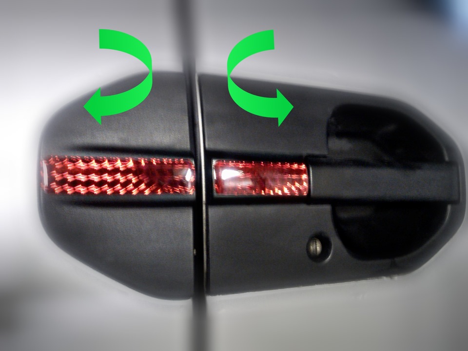 Светоотражатели на ручках дверей Honda Element — Honda Element, 2,4 л ...