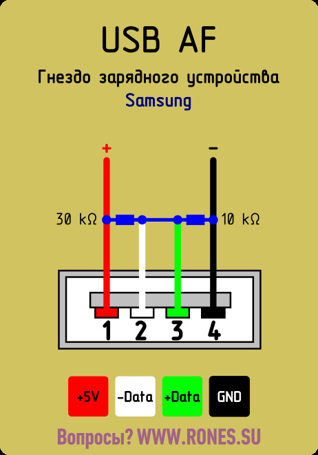 Схема зарядки планшета