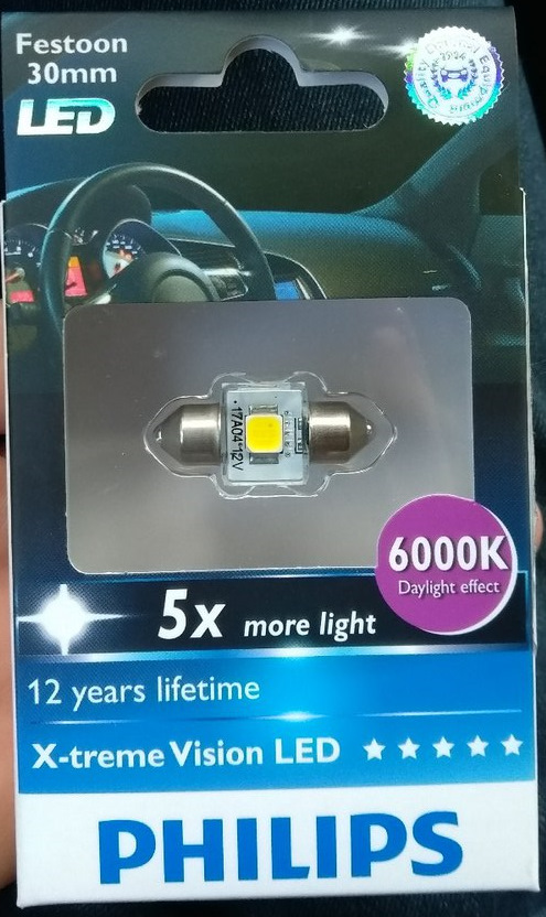 129416000KX1 Лампа Fest X-treme Vision LED 30мм 12941 6000K X1 (1шт ...