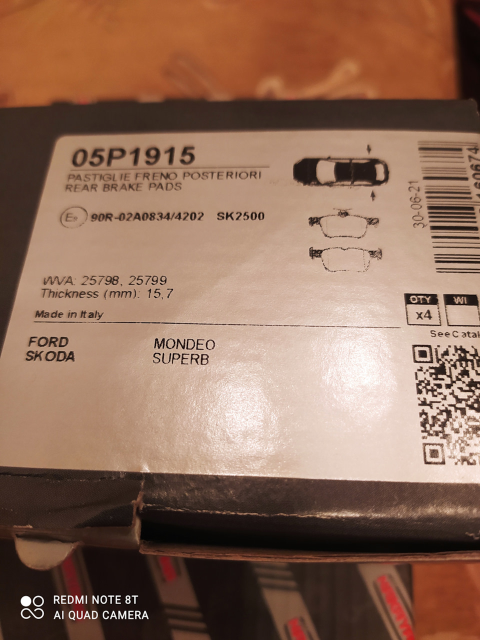 1️⃣5️⃣Задние колодки-всё, замена — Ford Mondeo V, 1,5 л, 2017 года ...