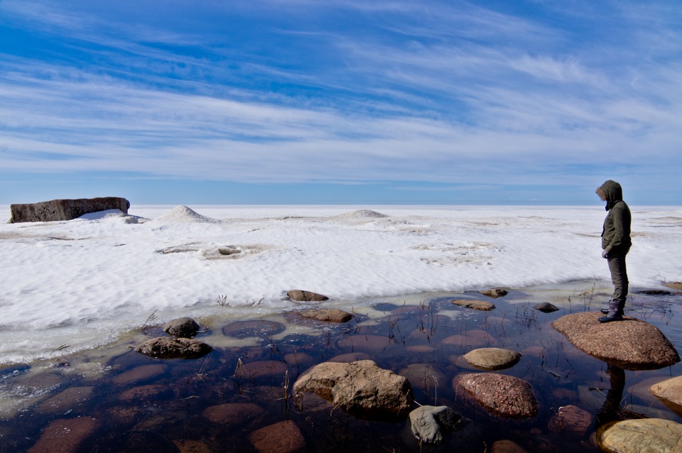 Коса из камней на Ладоге. Ладога 109676. Ladoga Land.