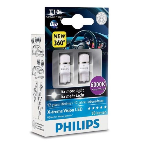Подсветка номера W5W PHILIPS X-treme Vision LED T10 12V — Toyota Land ...