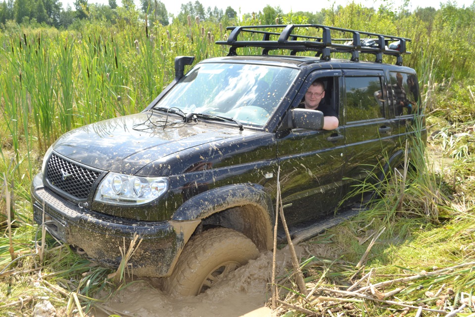 Не помогла даже лебедка Warn 9.5 прикинутая через блок — УАЗ Patriot