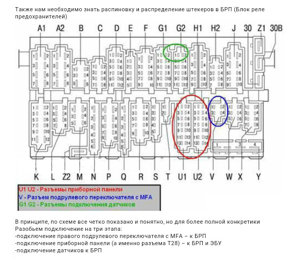 Гольф 3 схема приборной панели