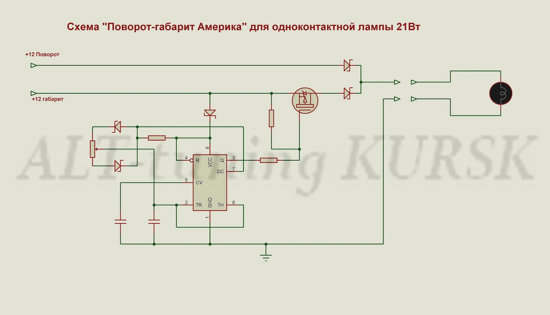 Американские поворотники схема