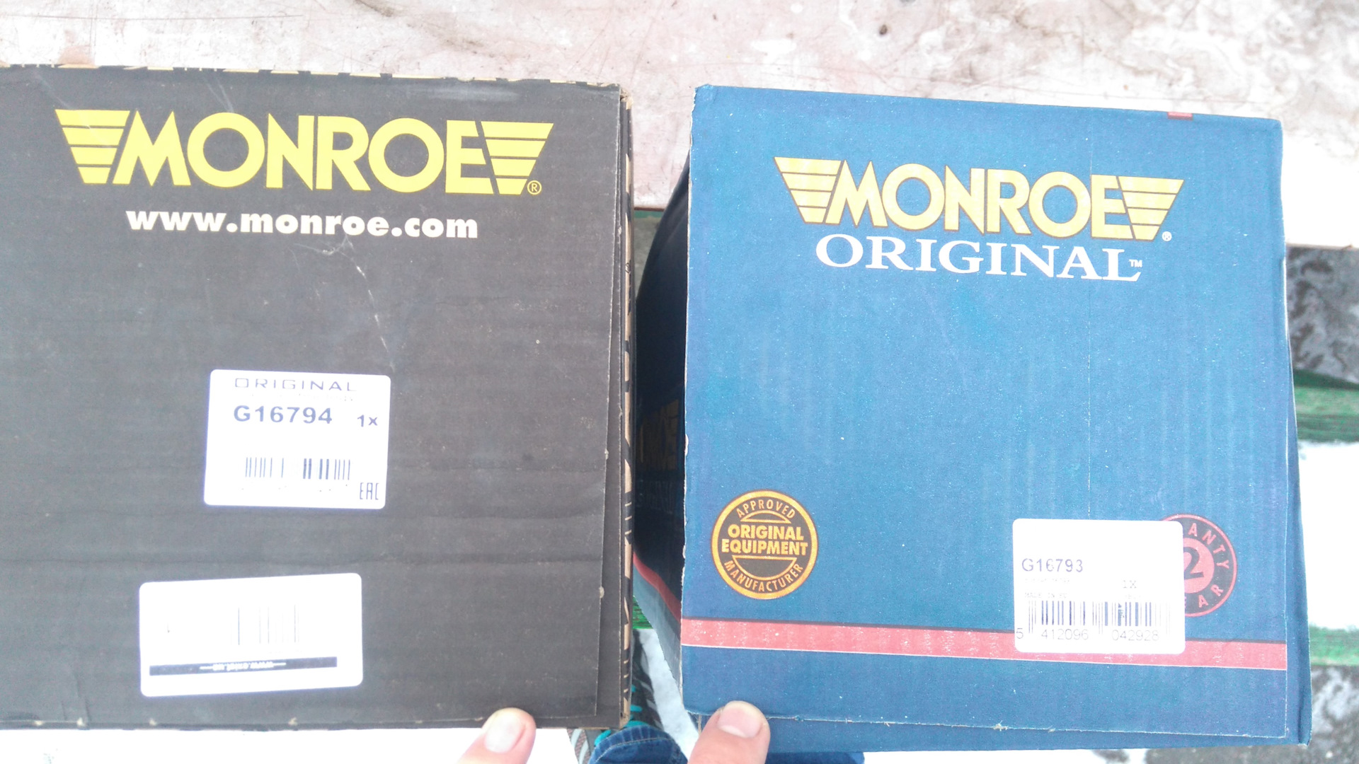 Стойки монро отзывы. Monroe Original 16451. Коробка стойки Monroe фото g 8803.