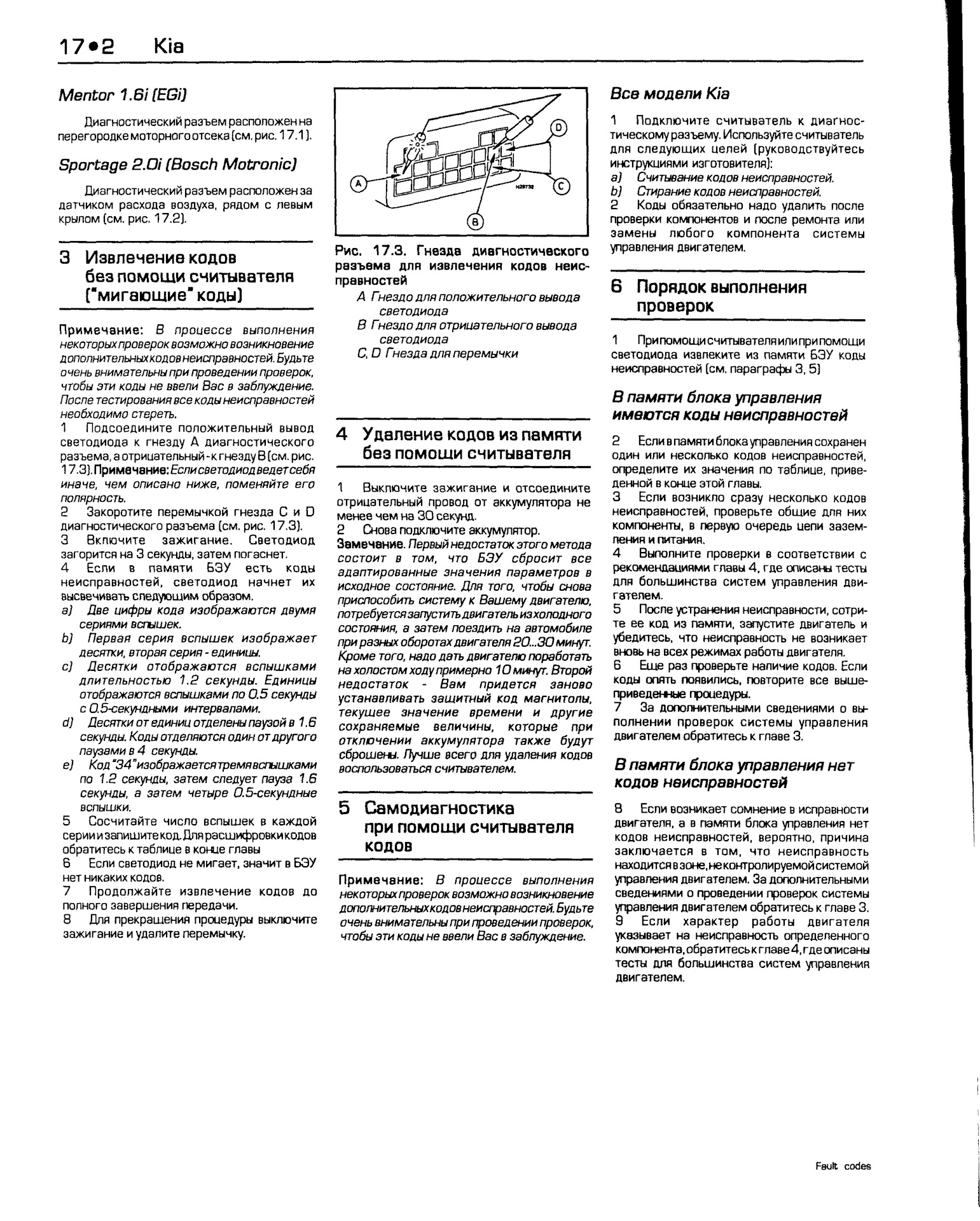 Самодиагностика киа рио 3