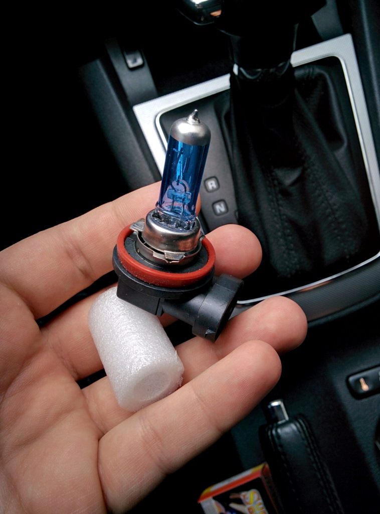 Белый свет в туманки и попытка сделать белый свет в ходовых огнях ...