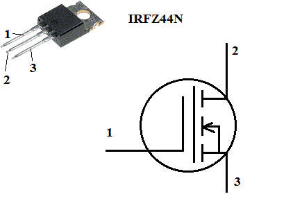 Схема включения irfz44