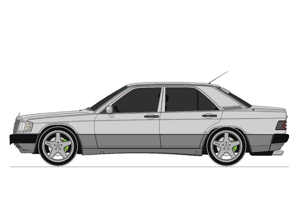 Мерседес w124 рисунок