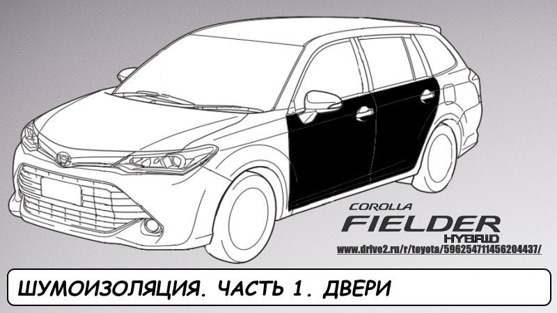 Toyota corolla fielder шумоизоляция