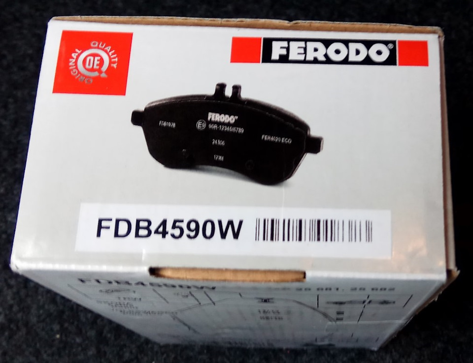 Колодки тормозные передние Ferodo FDB4590W — Volkswagen Polo Sedan, 1,6 ...