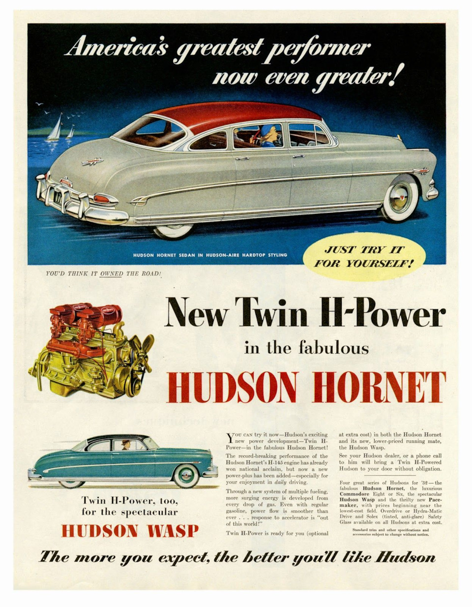 Hudson Hornet – лучшее творение исчезнувшей компании. — «История  автомобилестроения» на DRIVE2