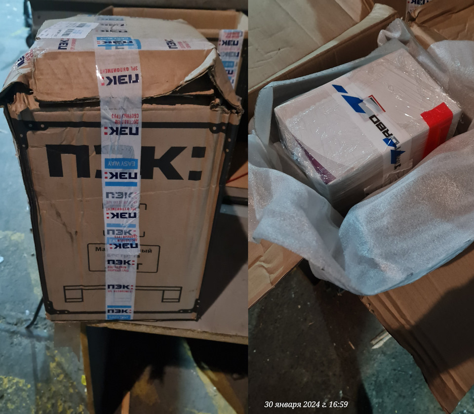 Уверяли что отправят в обрешетки для надежности, но прислали в картонной упаковке. — Lada Vesta SW Cross (1G)