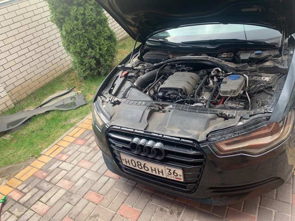 2. Мойка двигателя Ауди А6 С7 — Audi A6 (C7), 2,8 л, 2011 года | своими ...