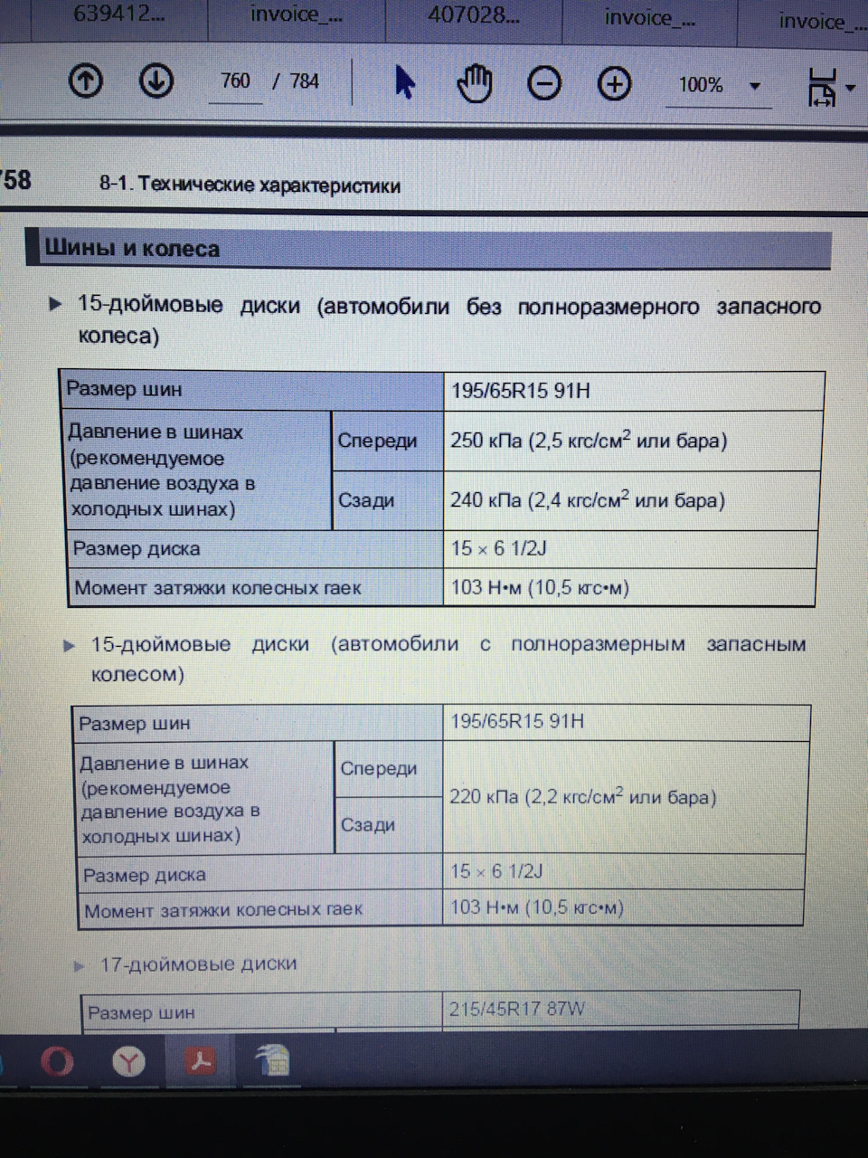 Давление в шинах Приус 50 — Toyota Prius (50), 1,8 л, 2017 года | шины |  DRIVE2