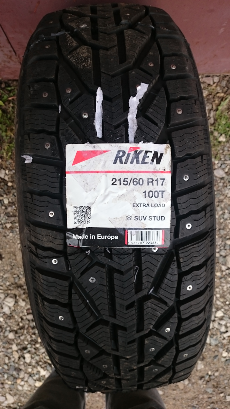 Зимние шины Riken SUV Stud 215/60 R17 100T — Nissan Qashqai (2G), 2 л ...