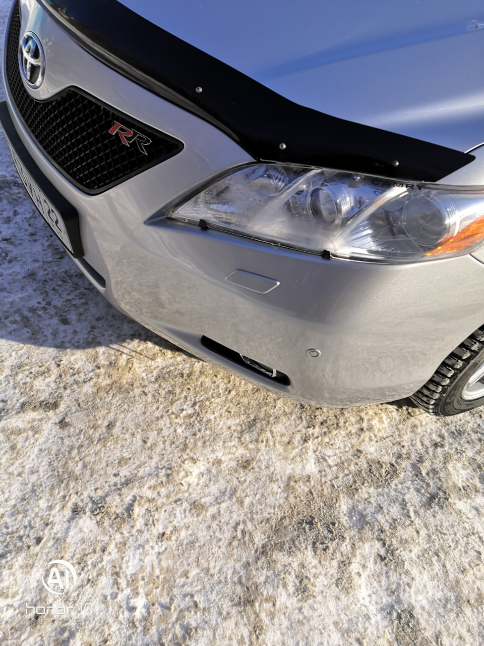 Подиум под номер, рамка номера. — Toyota Camry (XV40), 2,4 л, 2007 года ...