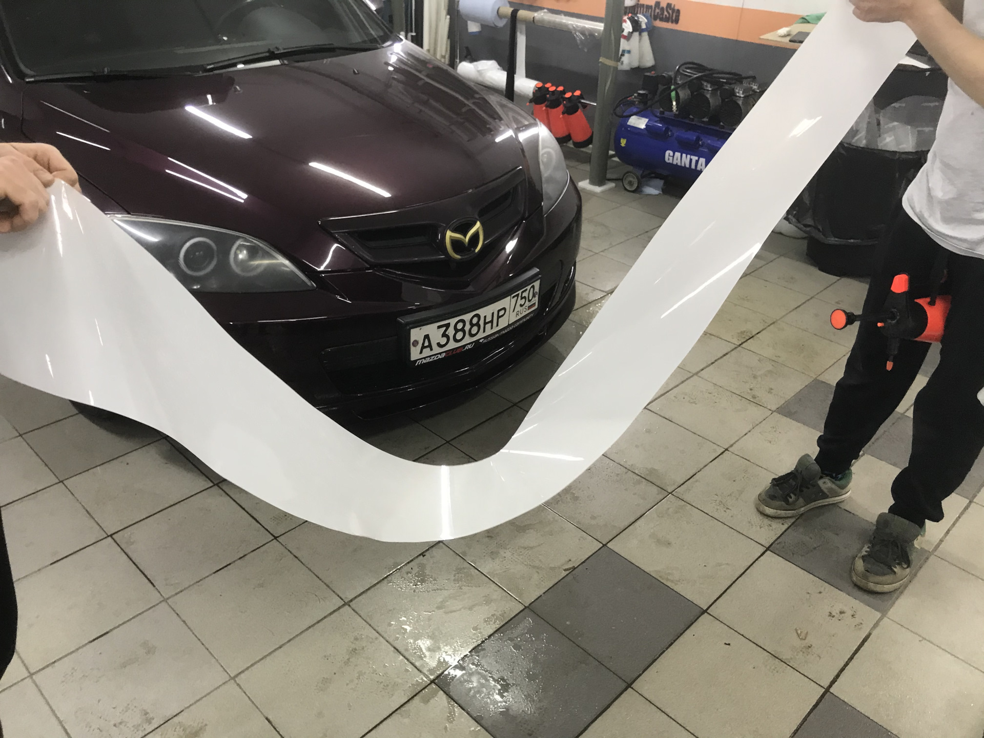 Покраска переднего бампера и его защита — Mazda 3 (1G) BK, 1,6 л, 2006 года  | кузовной ремонт | DRIVE2