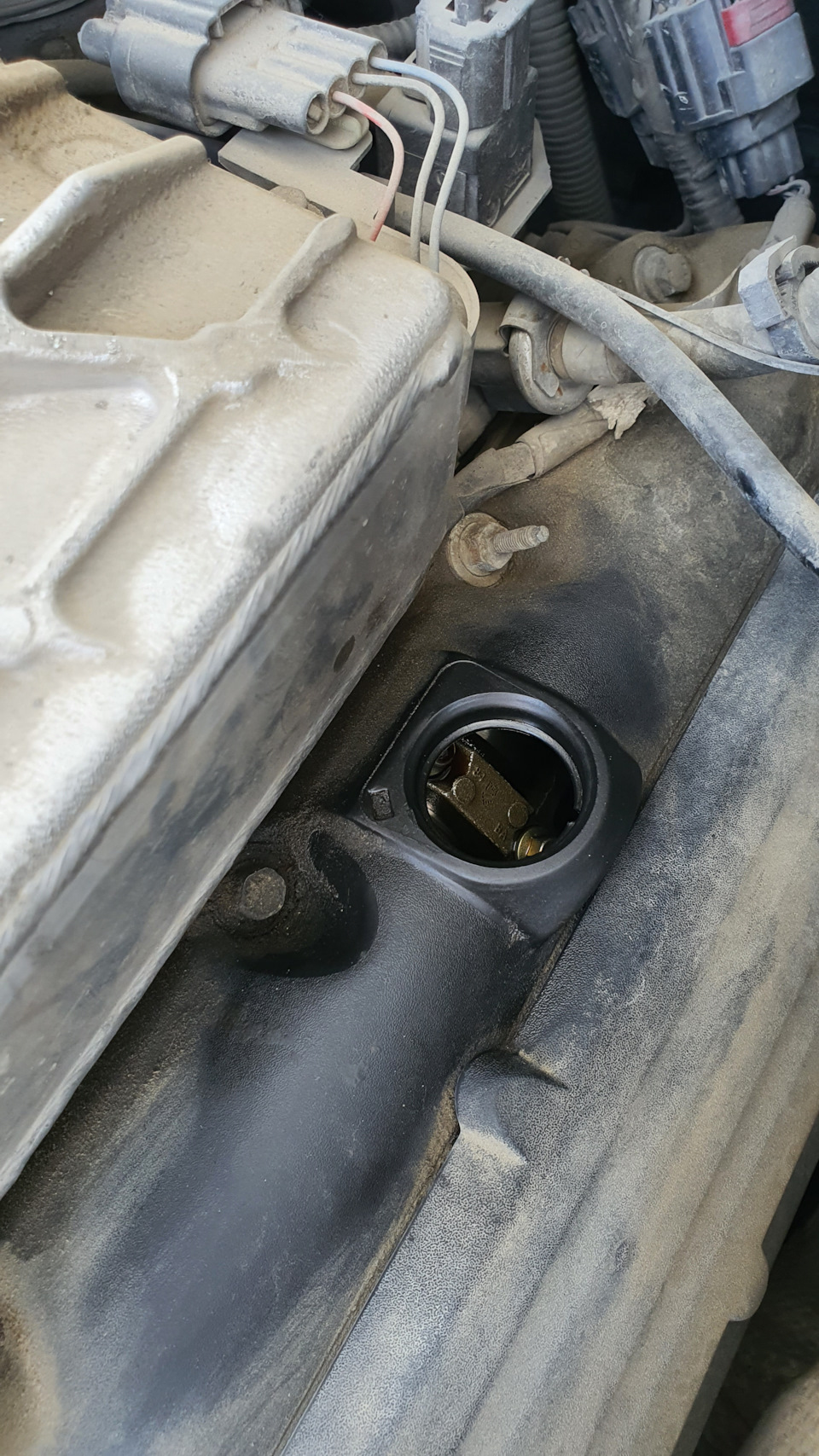 Маслозаливная горловина. — Land Rover Range Rover Sport (1G), 4,2 л ...