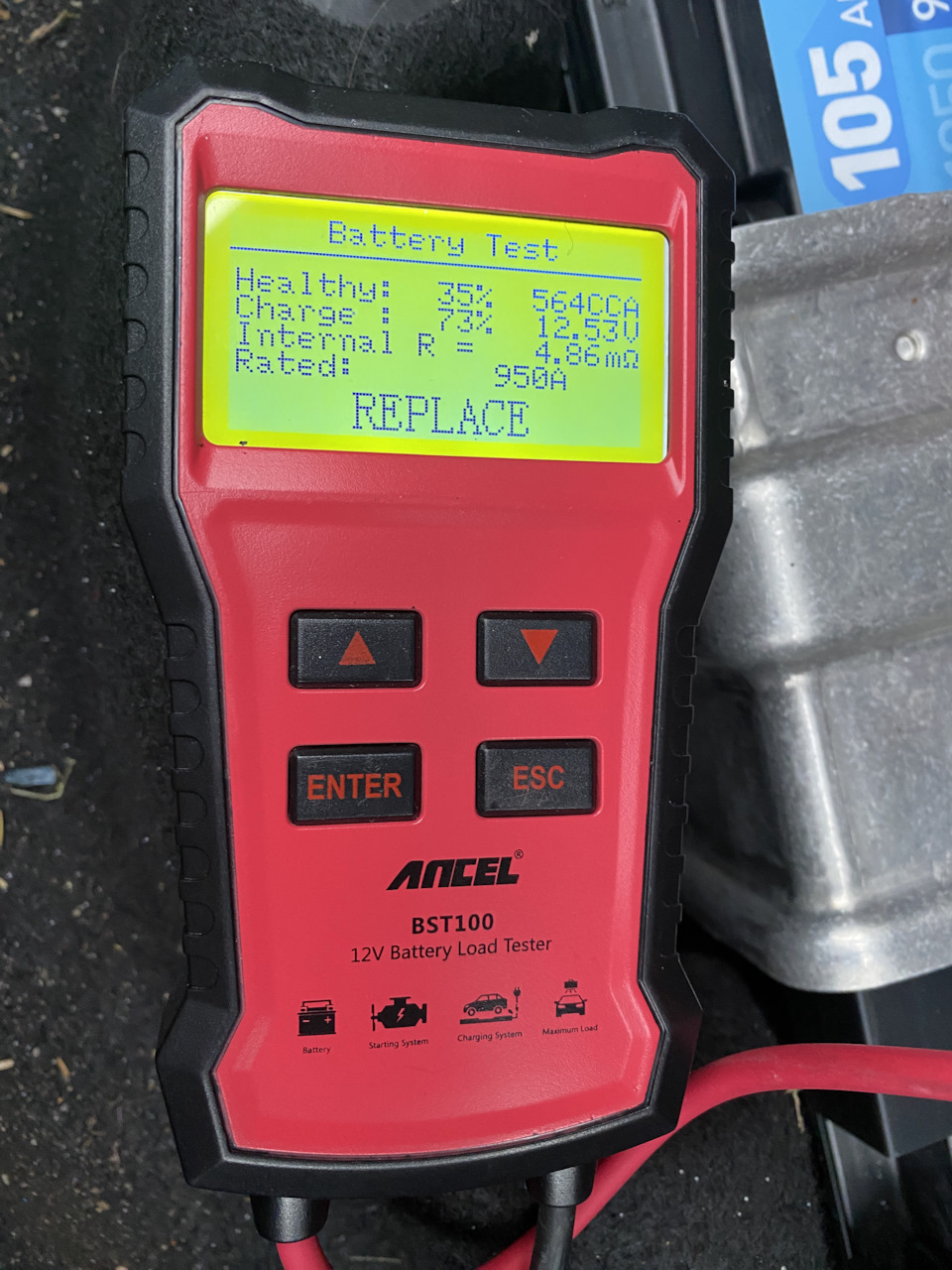 Восстановление аккумулятора Exide 1050 (105Ah AGM) — Audi A8 (D4), 4,1 ...