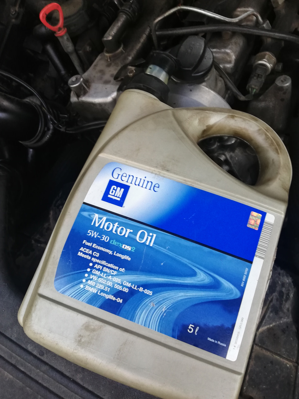Genuine GM 5w30 — SsangYong Kyron, 2 л, 2012 года | плановое ТО | DRIVE2