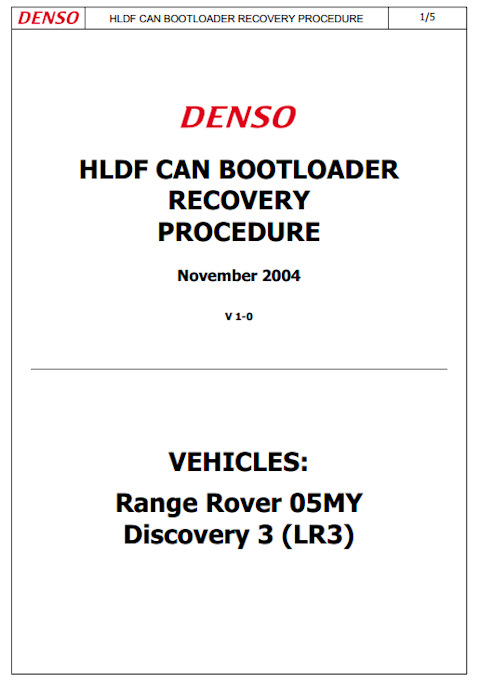 Hldf Can Bootloader Error Yia500010 Iso Land Rover Range Rover 4 2 L 2007 Goda Na Drive2