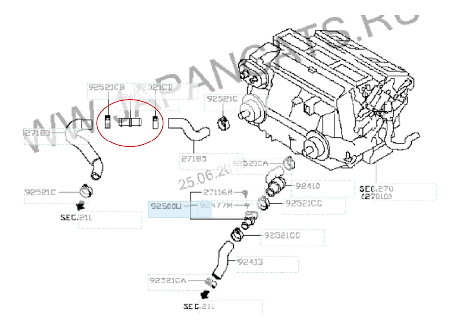 А вот так это выглядит в каталоге. — Infiniti G25